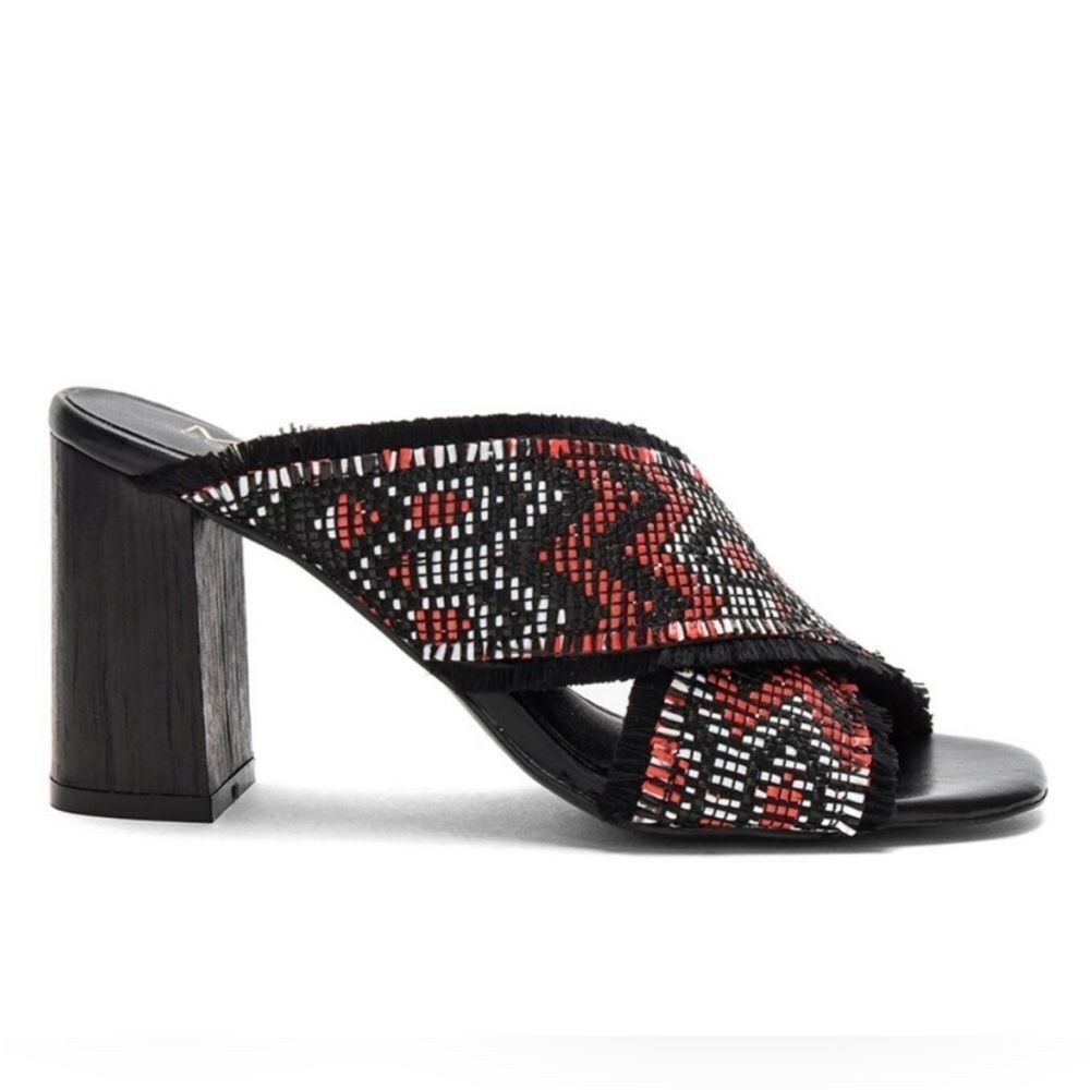 The Mode Collective “Sandstorm Low” Mules In Red & Black